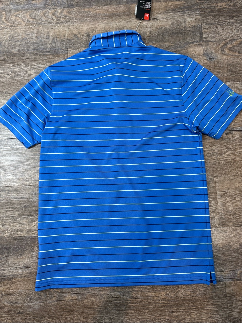 Under Armour Blue Striped Performance Polo SZ M - Picture 11 of 15